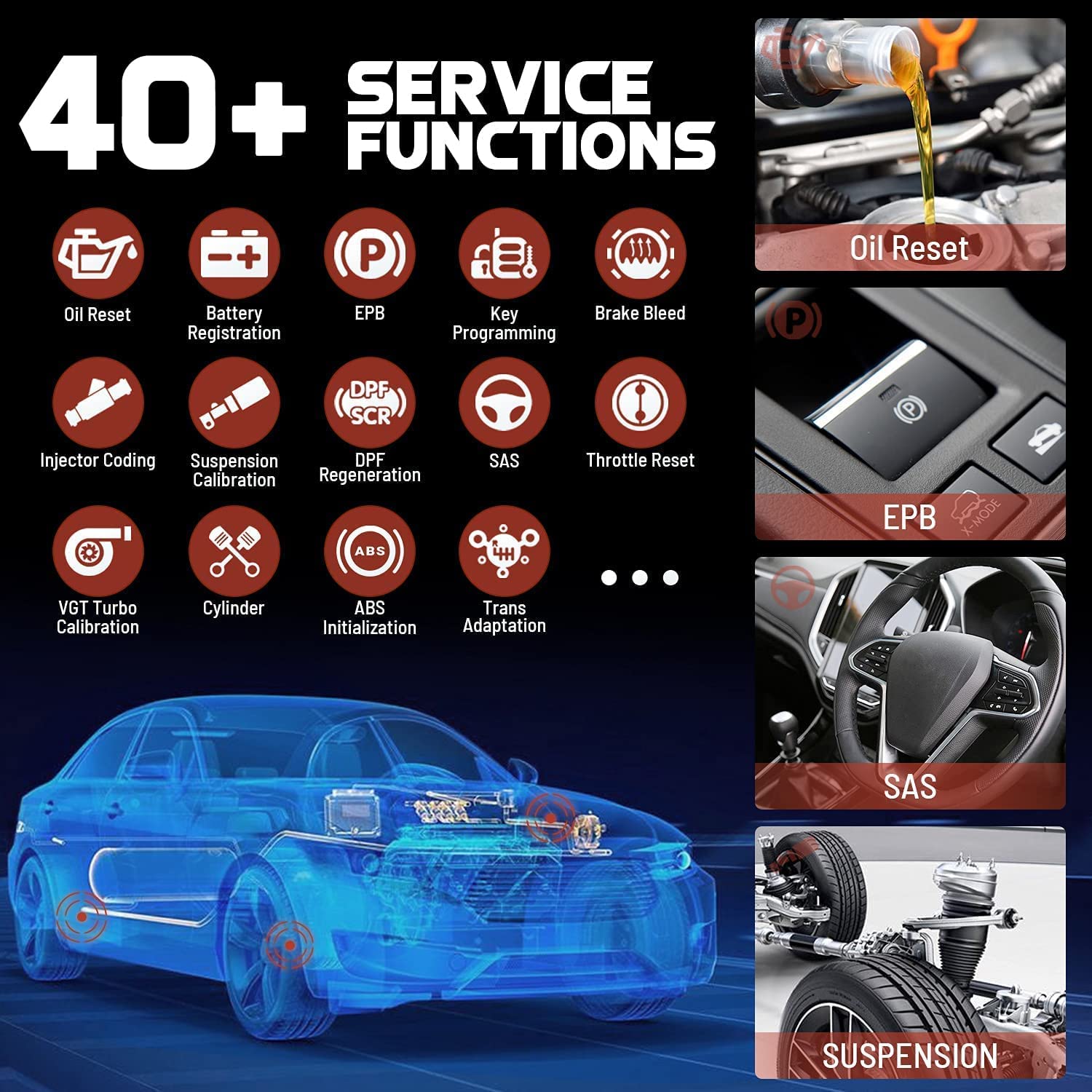Autel Scanner MaxiSys Ultra, 2025 Top Car Intelligent Diagnostic Scan Tool, J-2534 ECU Programming & Coding, 5-in-1 VCMI, 40+ Services, Topology Map, Multi-Screen Display, Premium Ver. of MS909 MS919