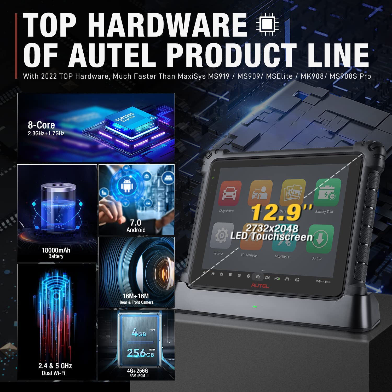 Autel Scanner MaxiSys Ultra, Top Car Intelligent Diagnostic Scan Tool ...