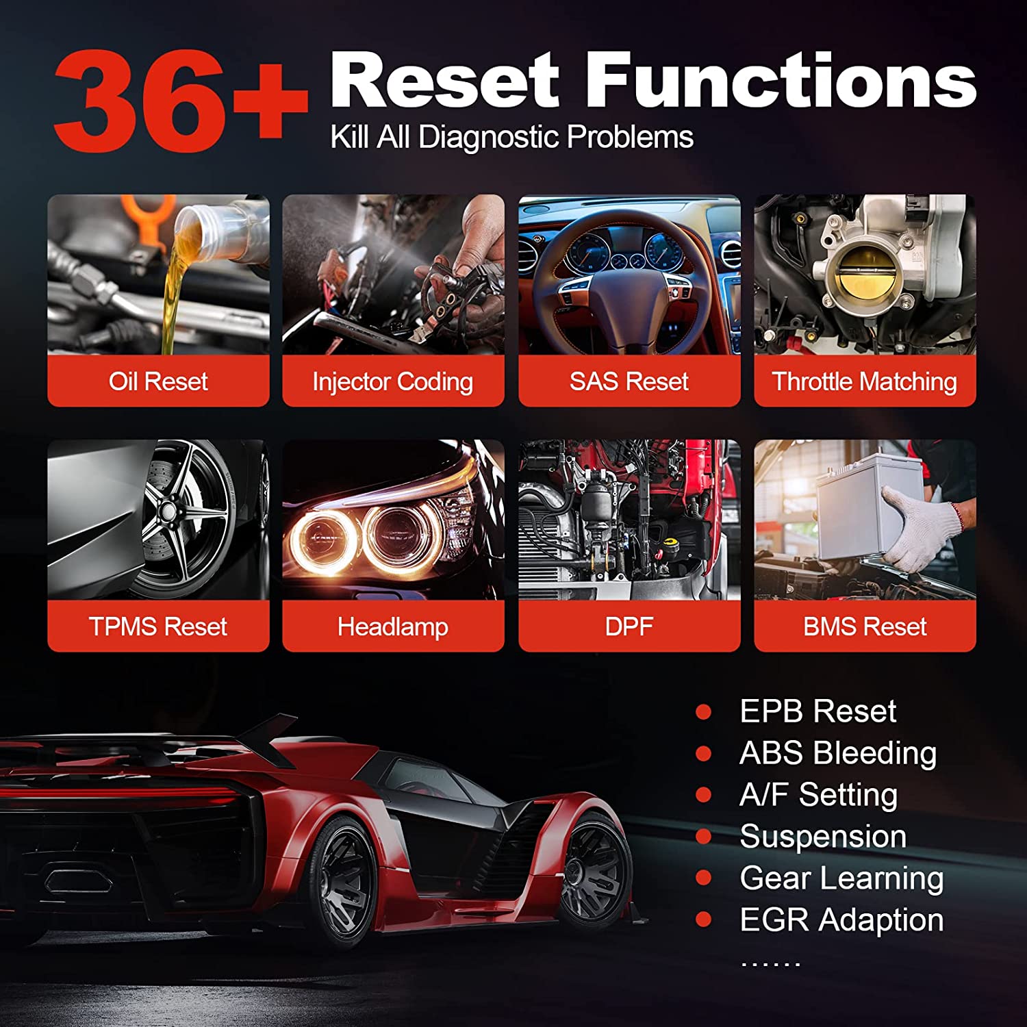 Autel MaxiSYS Ultra Scanner Tablet Tool with 36+ Reset Functions