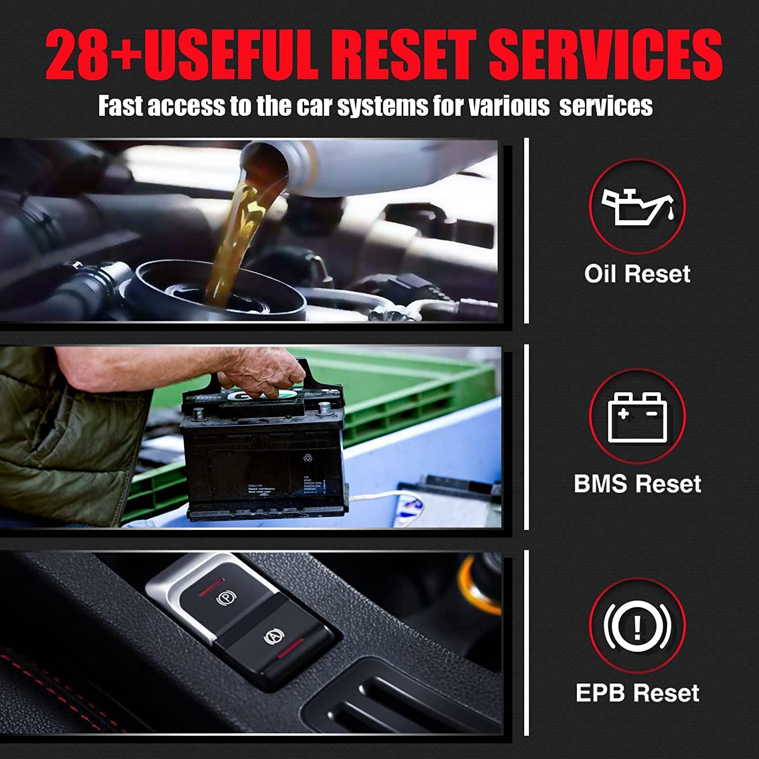 Autel MaxiCOM MK808Z OBD2 Car Diagnostic Scanner, Equipped with 28+ Maintenance Functions with All System Diagnosis Tool