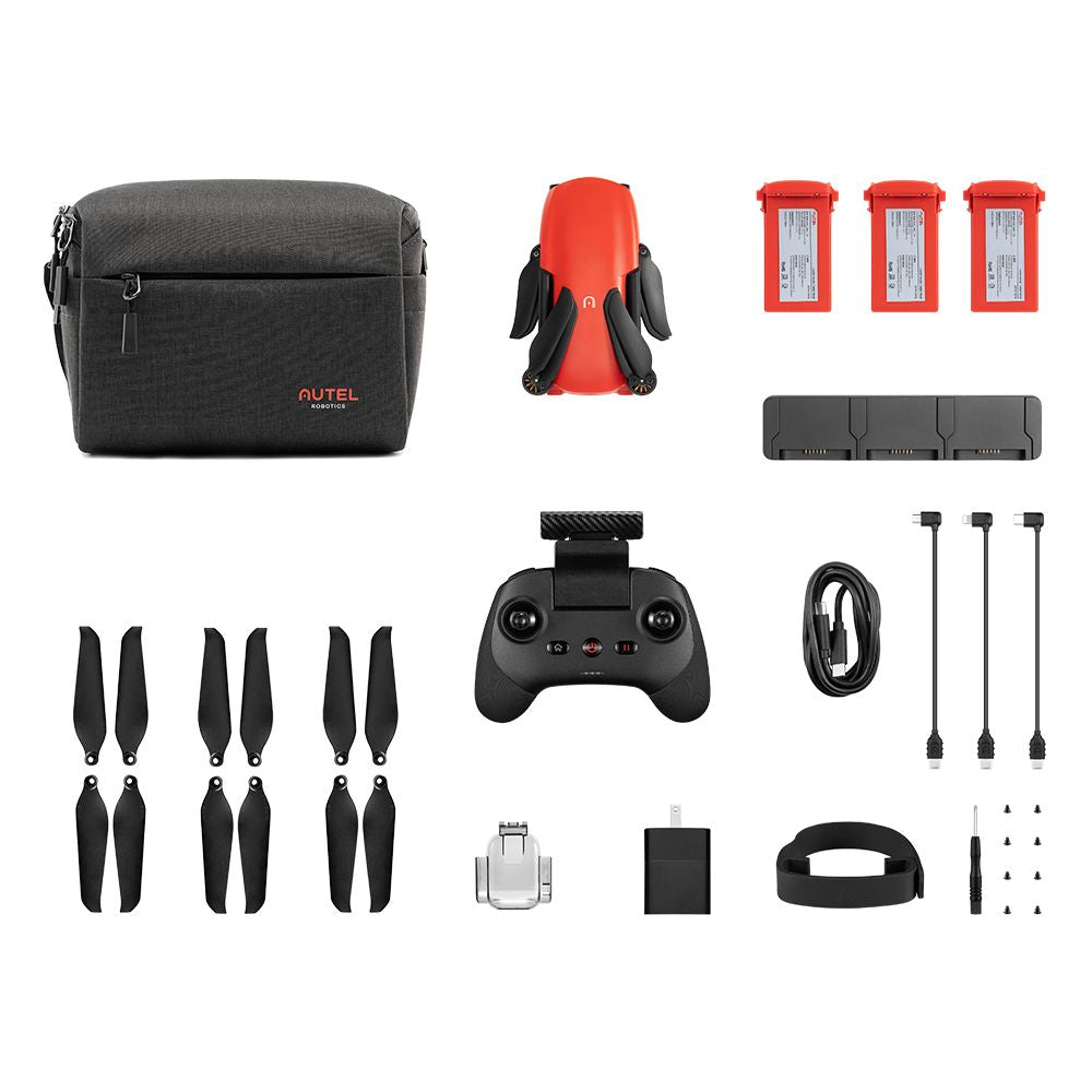 The package list of autel robotics evo nano+ red drone 