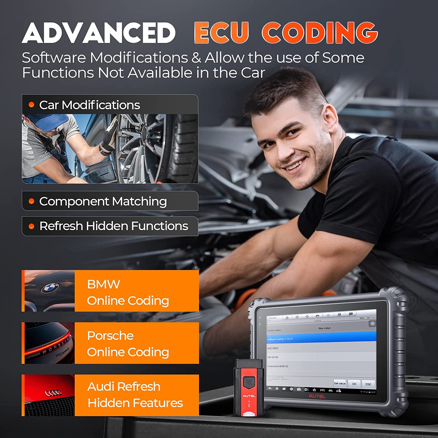 Autel Maxicom MK906 Pro has advanced ECU Coding